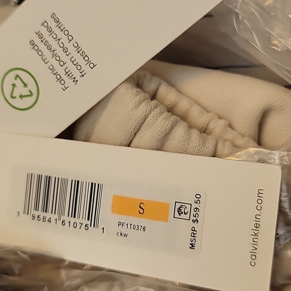 Calvin Klien Performance Off-White Hoodie Top Size Small - Picture 11 of 14